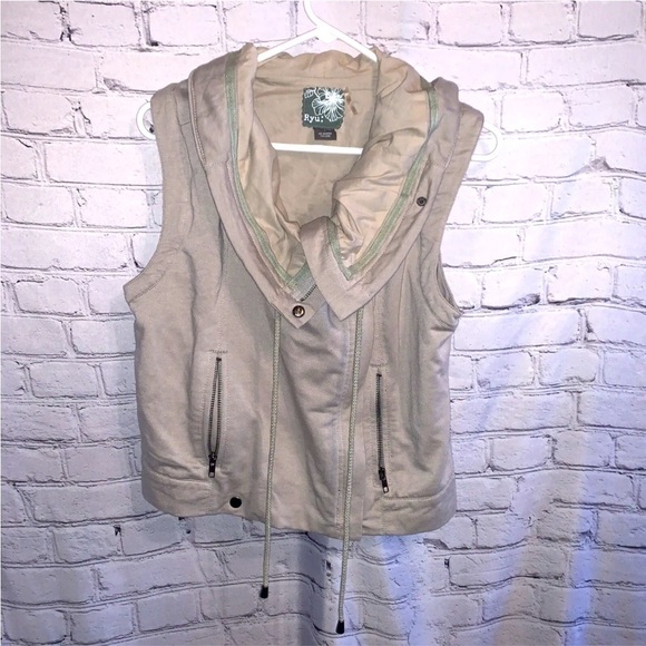 Anthropologie RYU Vest Long Draping Top Sleeveless Size L Pockets - Picture 1 of 3